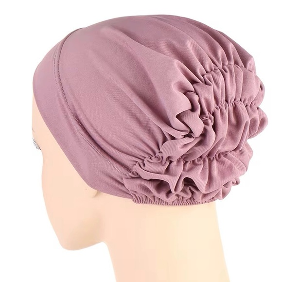 Modestyline Other - Ruched underscarf Ruched hijab underscarf hijab cap turban hijab Dusty Rose